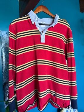 Brooks Brothers Red Striped Rugby Polo